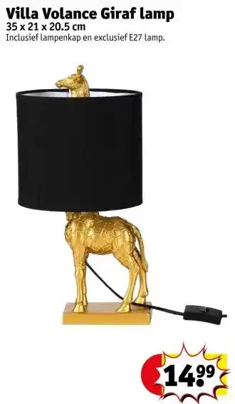 Kruidvat Villa Volance Giraf lamp 35 x 21 x 20.5 cm aanbieding