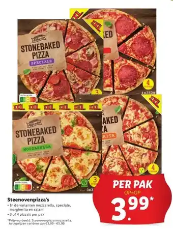 Lidl Steenovenpizza's aanbieding