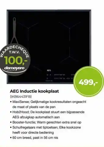 EP AEG Inductie kookplaat aanbieding