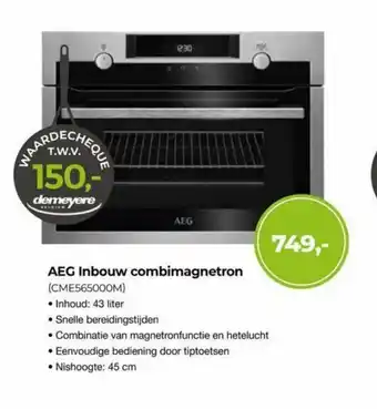 EP AEG Inbouw combimagnetron aanbieding