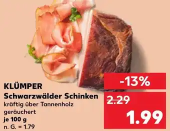 Kaufland DE KLÜMPER Schwarzwälder Schinken aanbieding