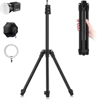Amazon Ulanzi Lichtstatief Aluminium Lampstatief 190cm, Omkeerbaar Portable Camera Verlichtingsstatief 6kg Laadvermogen, 1/4 Schroef aanbieding