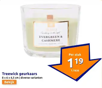 Action Treewick geurkaars aanbieding