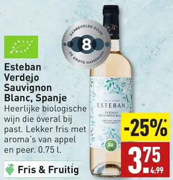 ALDI Esteban Verdejo Sauvignon Blanc aanbieding
