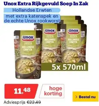 Bol.com Unox Extra Rijkgevuld Soep In Zak aanbieding