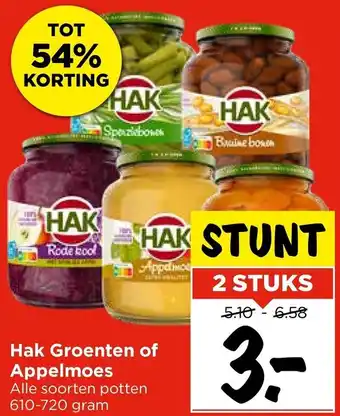 Vomar Voordeelmarkt Hak Groenten of Appelmoes aanbieding