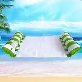 Bol.com Waterhangmat - Luchtbed Zwembad - Luchtmatras opblaasbaar - Groen - Zwembad/Strand - Waterspeelgoed - Vakantie aanbieding