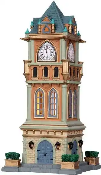 Intratuin Lemax Caddington Village kersthuisje municipal clock tower (kerktoren) 12,3 x 12,3 x 27,5 cm aanbieding