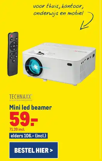 Makro Technaxx Mini led beamer aanbieding