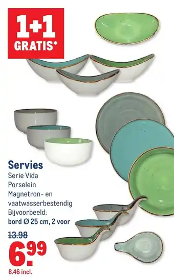 Makro Servies 25 cm aanbieding