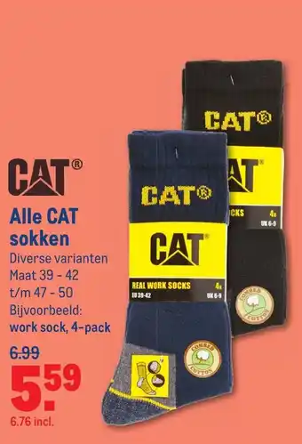 Makro Alle CAT sokken 39-42 t/m 47-50 aanbieding