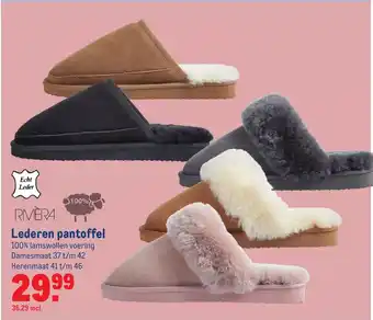 Makro Rivera Lederen pantoffel aanbieding