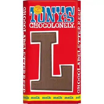 Albert Heijn Tony's Chocolonely Letter melk L aanbieding