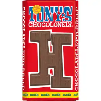 Albert Heijn Tony's Chocolonely Letter melk H aanbieding