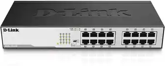 Amazon D-Link DGS-1016D Gigabit Ethernet Switch (16 Poorten, 10/100/1000 Mbit/S, Eenvoudige Plug & Play Installatie, Zonder Fan, Dus aanbieding