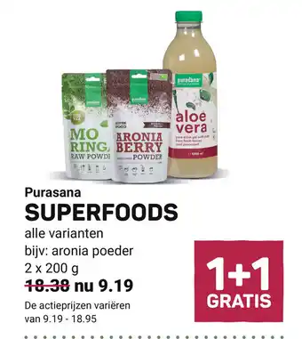 Ekoplaza Purasana superfoods aanbieding
