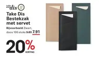 Sligro Take Dis Bestekzak met servet aanbieding