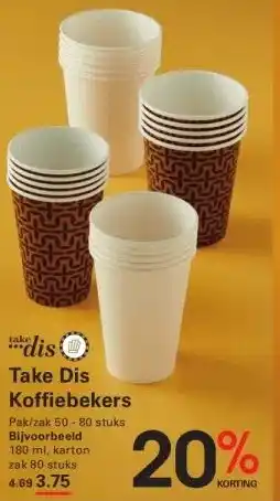 Sligro Take Dis Koffiebekers aanbieding