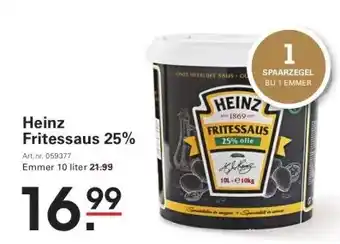 Sligro Heinz Fritessaus 25% aanbieding