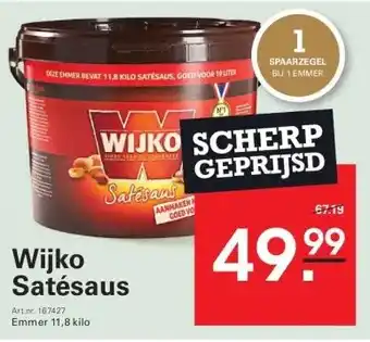Sligro Wijko Satésaus aanbieding