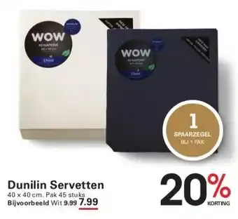 Sligro Dunilin Servetten aanbieding