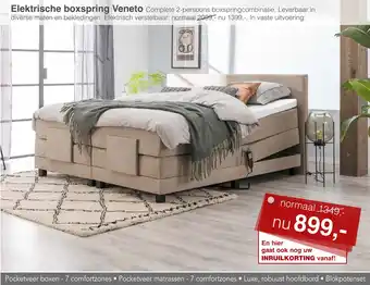 Woonsquare Elektrische boxspring Veneto aanbieding