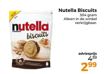 Trekpleister Nutella Biscuits aanbieding