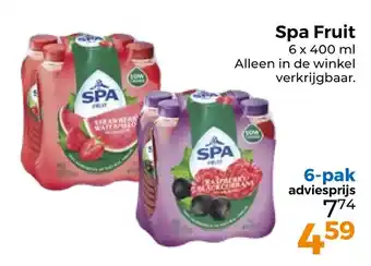 Trekpleister Spa Fruit aanbieding