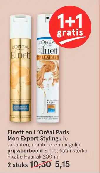 Etos Elnett en L'Oréal Paris Men Expert Styling 200ml aanbieding