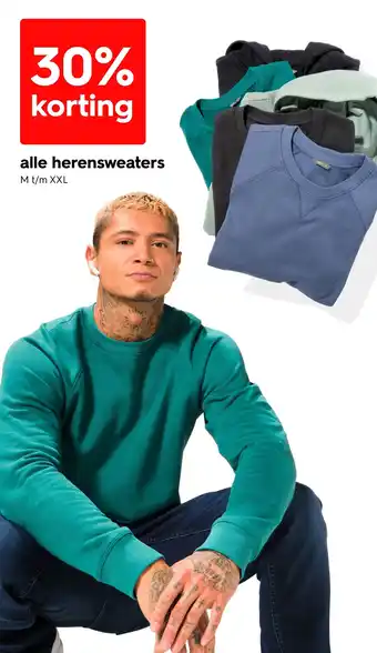 HEMA Alle herensweaters aanbieding