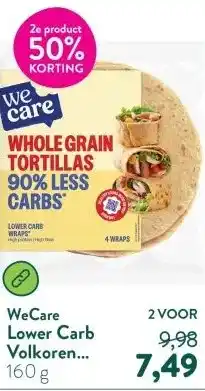 Holland & Barrett Lower Carb Volkoren Tortilla Wraps - 4 x 40g aanbieding
