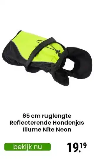 Zooplus 65 cm ruglengte Reflecterende Hondenjas Illume Nite Neon aanbieding