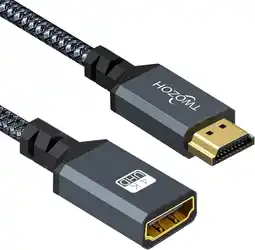 Amazon Twozoh HDMI verlengkabel 2M, HDMI mannelijk naar HDMI vrouwelijk, hoge snelheid, 3D/4K@60Hz, 1080p aanbieding