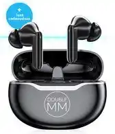 Bol.com DOUBLE MM - Draadloze Oordopjes - Bluetooth Oordopjes - Oortjes - Sport Oordopjes Draadloos - Bluetooth 5.3 - 200 Uur Standby aanbieding