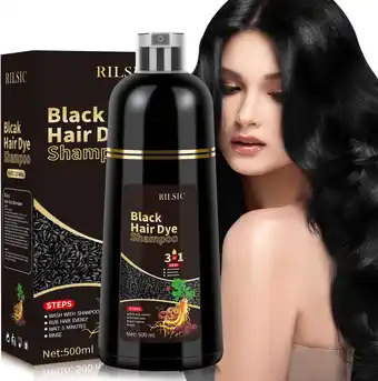 Amazon Haarshampoo zwart, 500 ml haarkleur zwart, direct haarkleurenshampoo, Black Hair Color Shampoo 3-in-1, haarkleurshampoo, kleu aanbieding