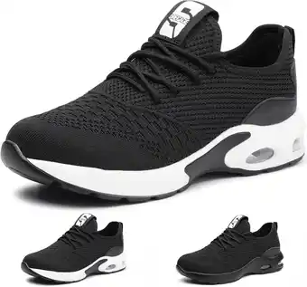 Amazon Gainsera Werkschoenen Heren Dames Lichtgewicht Veiligheidsschoenen Stalen Neus Ademende Beschermende Sneakers aanbieding