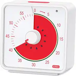 Amazon Conchstar 60 Minute Visuele Timer voor Kinderen, Countdown Timer voor Classroom, Bureau Timer voor Studie, Time Manager Tool  aanbieding