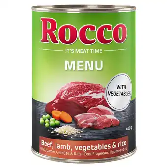 Zooplus 6x400g Menu Rund, Lam, Groente & Rijst Rocco Hondenvoer aanbieding