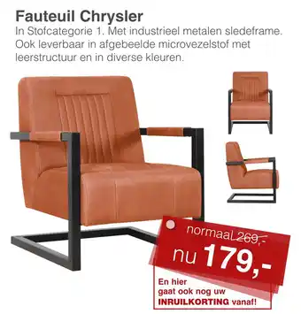 Woonsquare Fauteuil Chrysler aanbieding