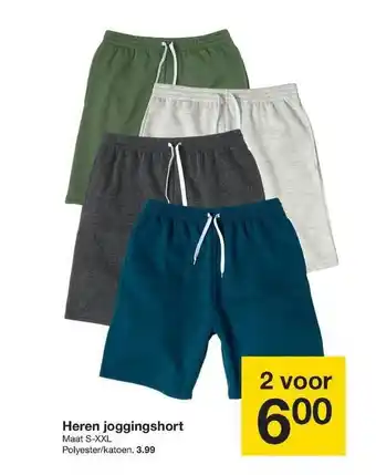 Zeeman Heren Joggingshort aanbieding