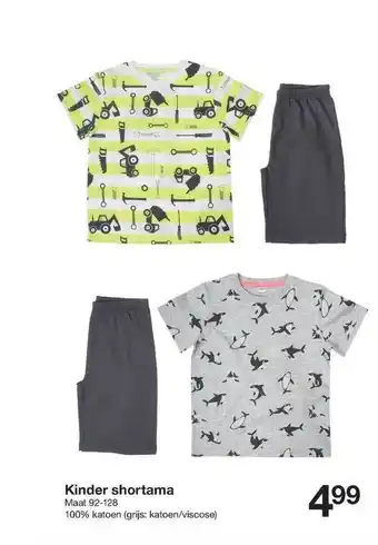 Zeeman Kinder Shortama aanbieding