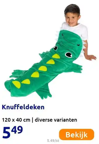 Action Knuffeldeken aanbieding