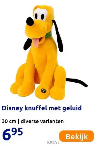 Action Disney knuffel met geluid aanbieding