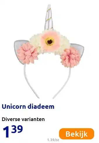 Action Unicorn diadeem aanbieding