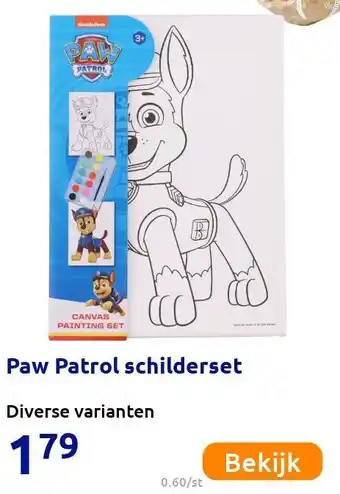 Action Paw Patrol schilderset aanbieding