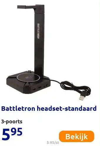 Action Battletron headset-standaard aanbieding