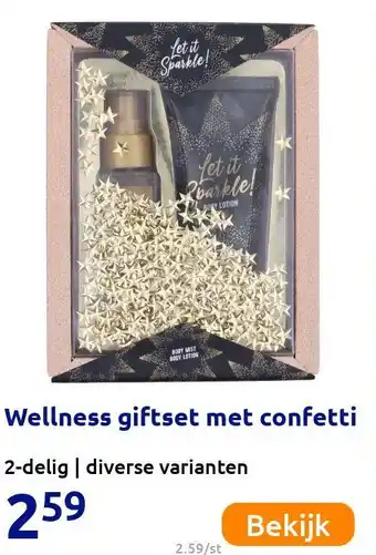 Action Wellness giftset met confetti aanbieding