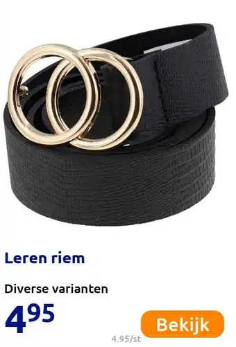 Action Leren riem aanbieding