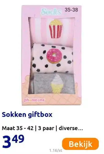 Action Sokken giftbox aanbieding