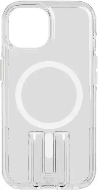 Amazon Tech21 Evo Crystal Kick hoesje voor iPhone 15, Geschikt voor MagSafe, Standaard telefoonhoesje, TPU materiaal – Transparant/W aanbieding